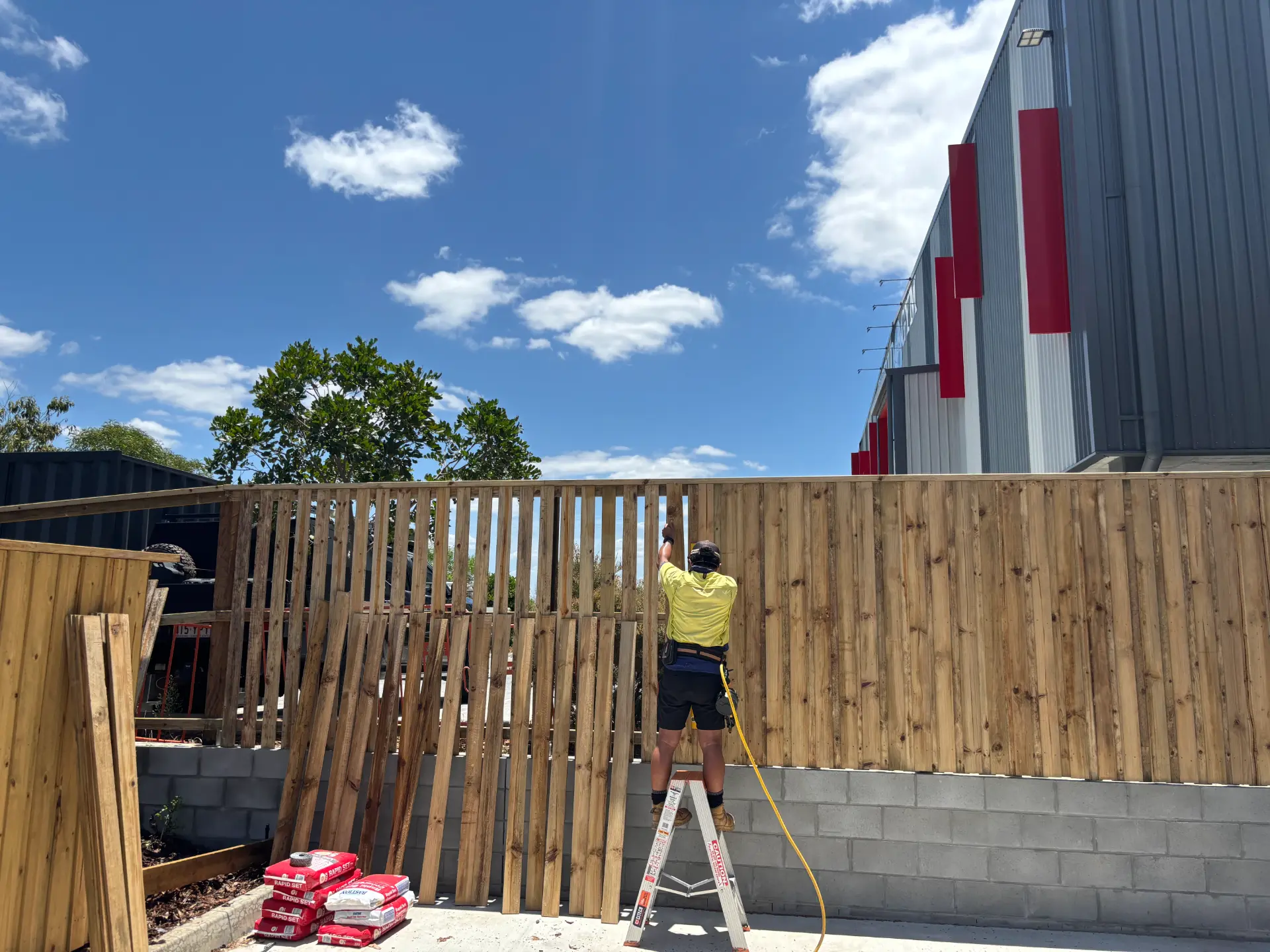 A fencing project completed by Synergy Fencing & Retaining Walls