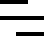 Three horizontal lines stacked, representing a menu icon or hamburger menu button.