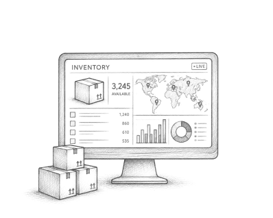 Pencil illustration of a stack of compliance certificates with award seals.