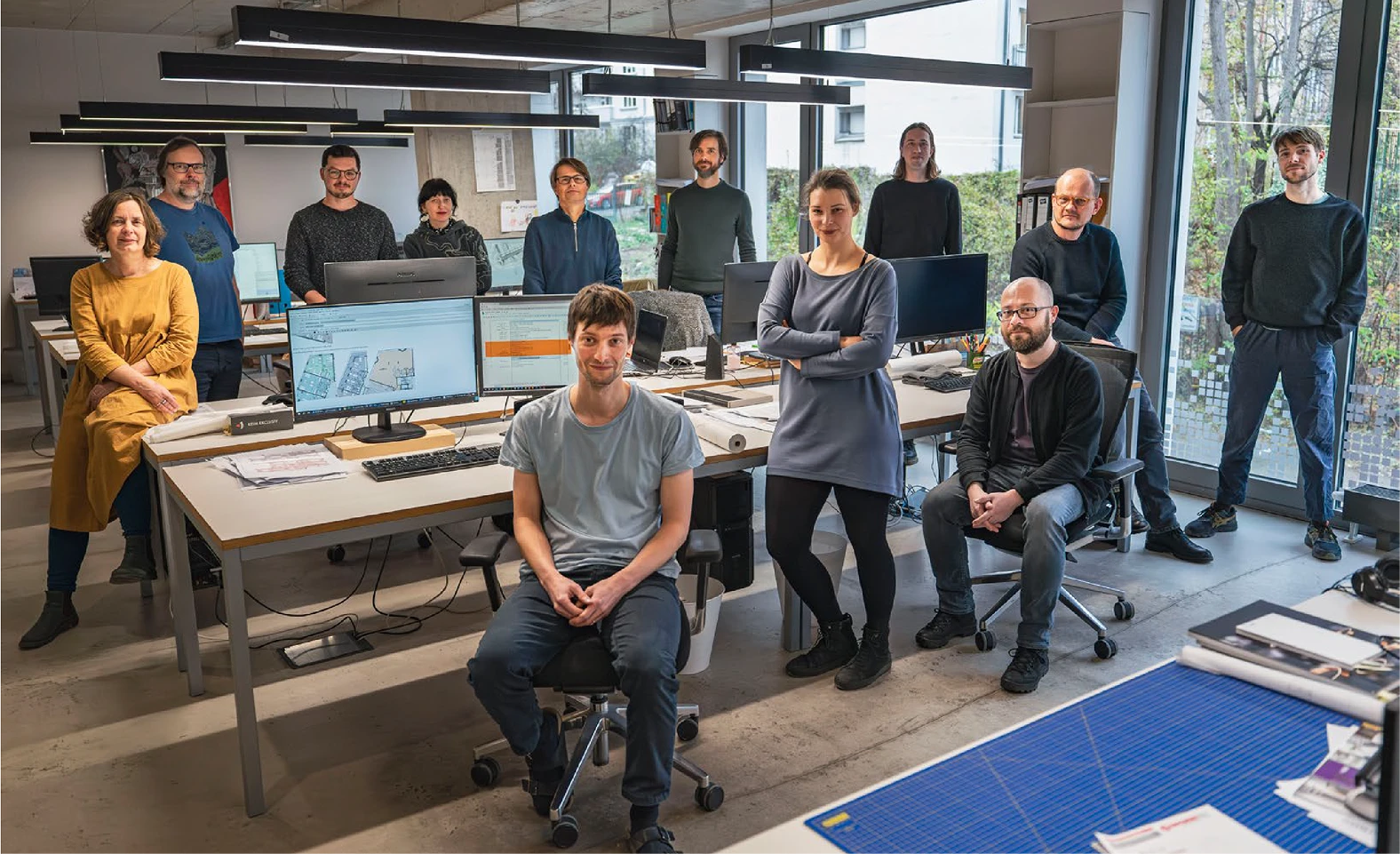 Tým architektonického studia spolupracujícího na projektu Modřanská Zahrada