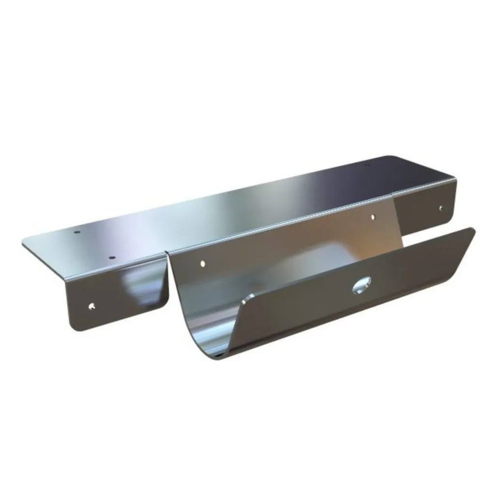Galvanised ladder bracket for compliant fixed ladder and roof access points