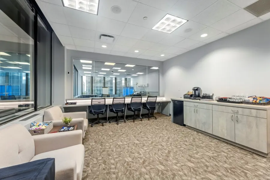 Client observation room in L&E's Chicago Medical Simulation Suite