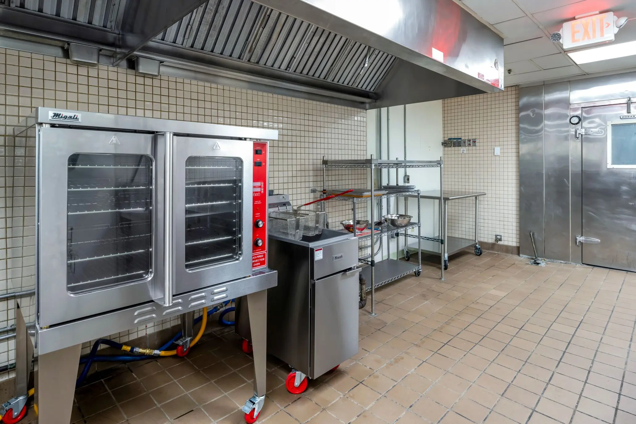 Controlled culinary testing and cooking appliances setup for product evaluation studies at L&E Research Columbus.