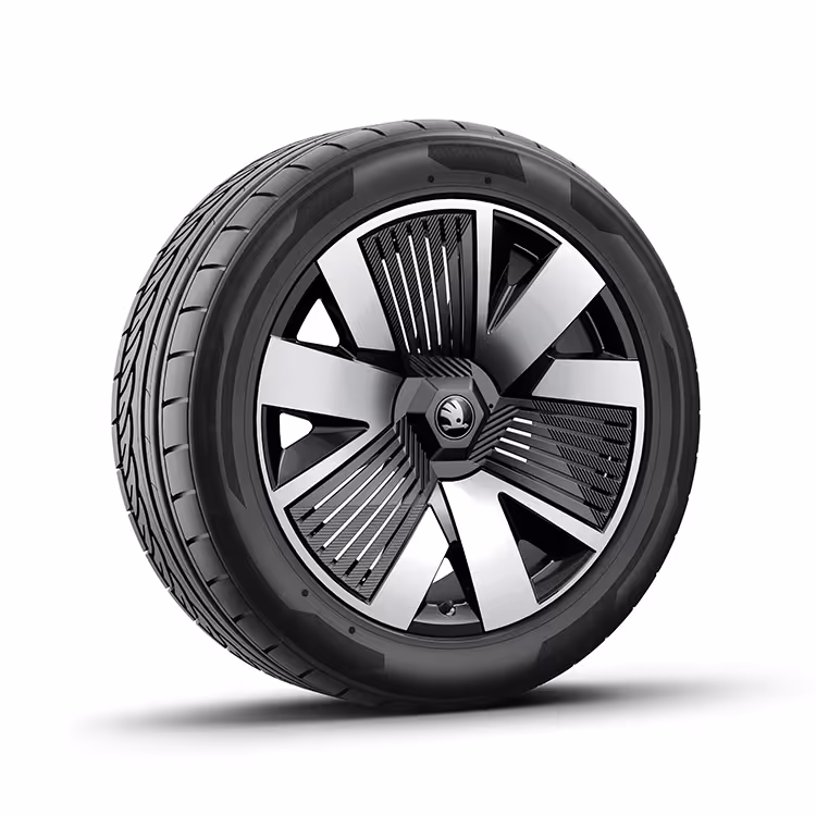 Ein freigestellter Reifen mit 20 Zoll Leichtmetallfelge "Kouprey".