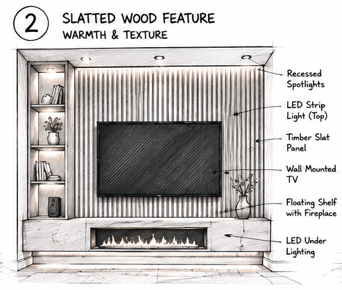 Slatted Wood Feature