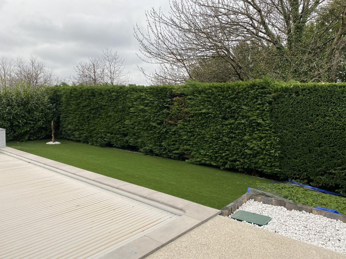 Aménagement paysager complet, jardin et haie, Artisan Buche