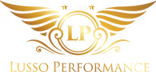Gold stylized eagle with outstretched wings and decorative elements below.