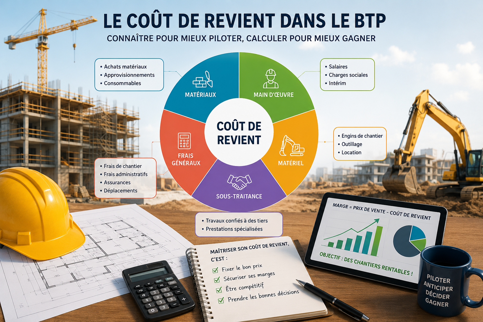 Comment calculer son coût de production dans le BTP