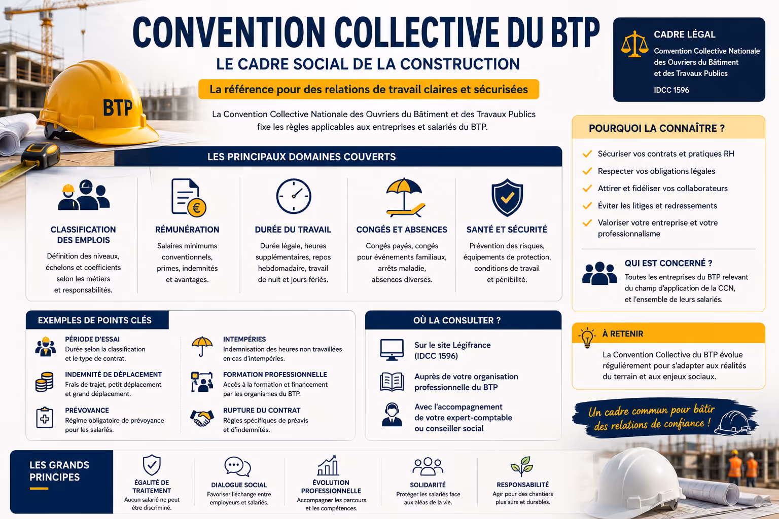 Convention collective du bâtiment : ce que l'employeur doit savoir