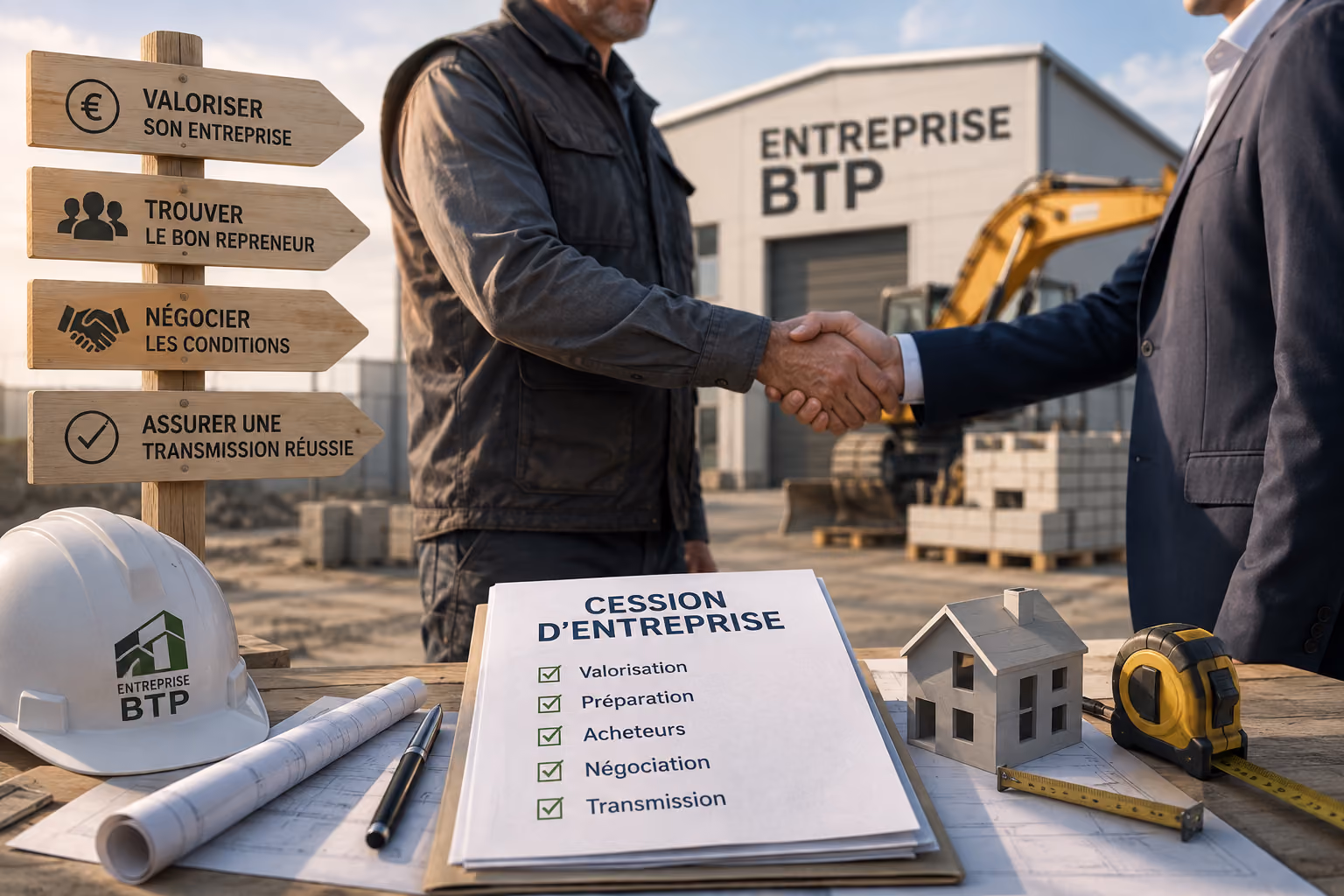 Vendre son entreprise de BTP : le guide pour préparer et réussir votre cession