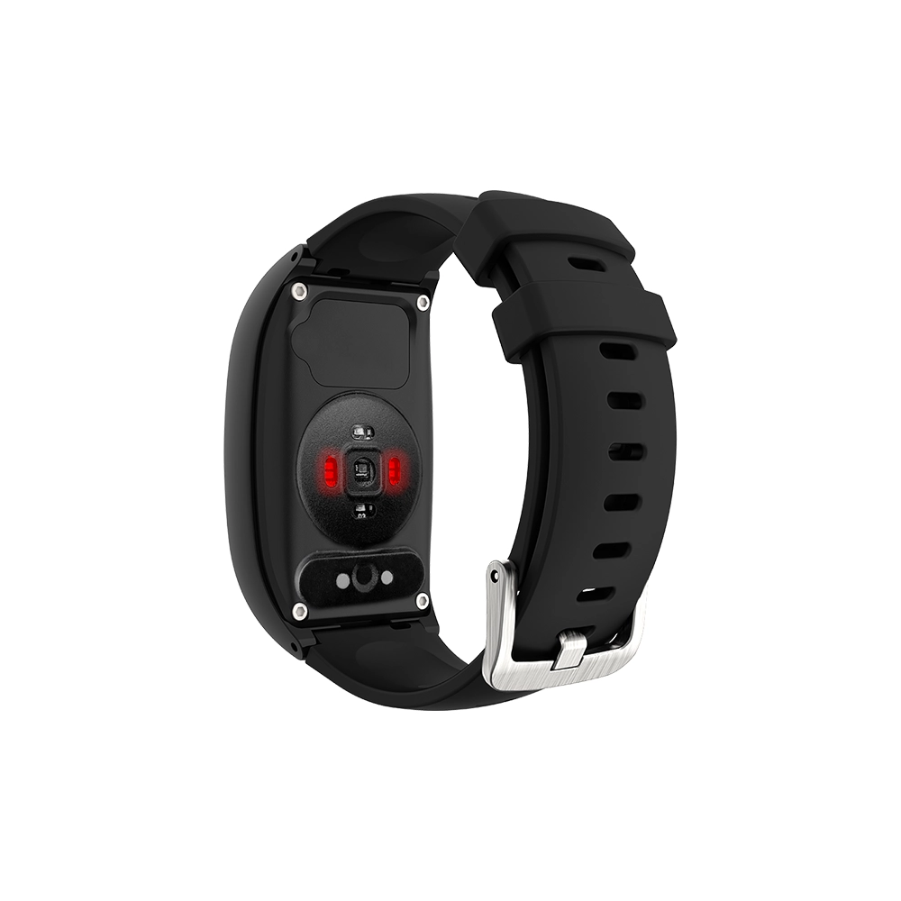 Schwarze Smartwatch von hinten