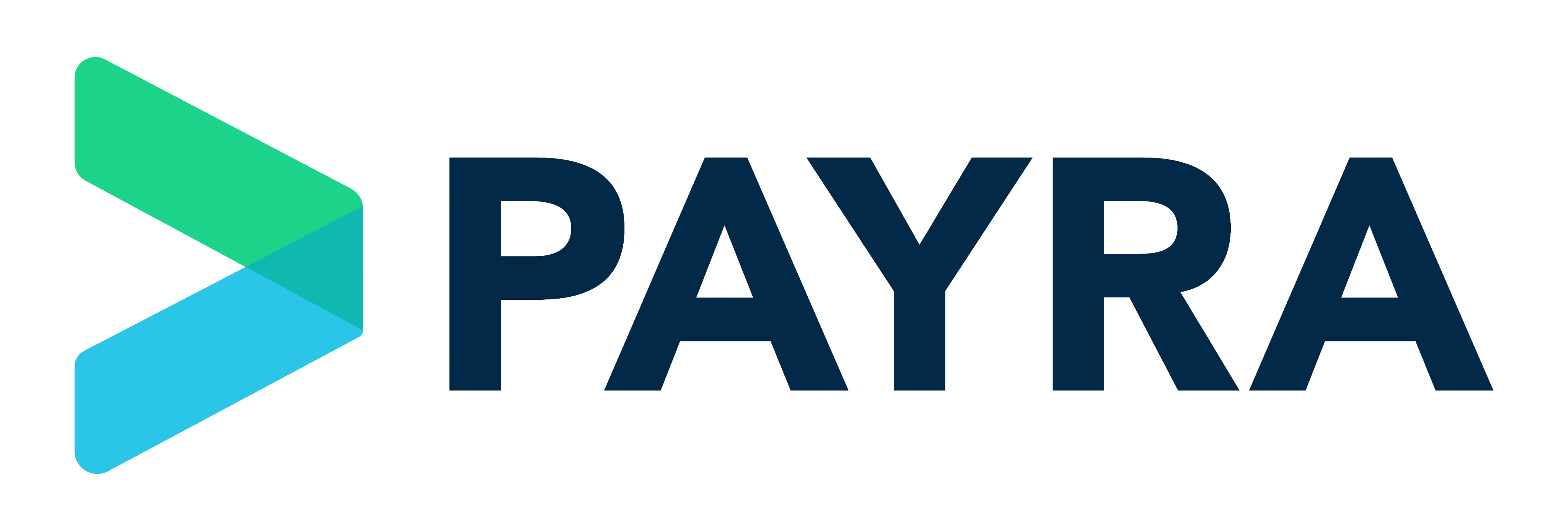 Payra company logo with a blue and green abstract arrow shape beside the word PAYRA.