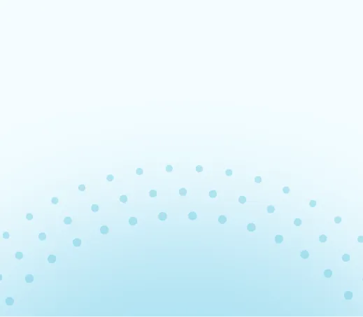 Light blue gradient background with a curved row of spaced blue dots near the bottom center.