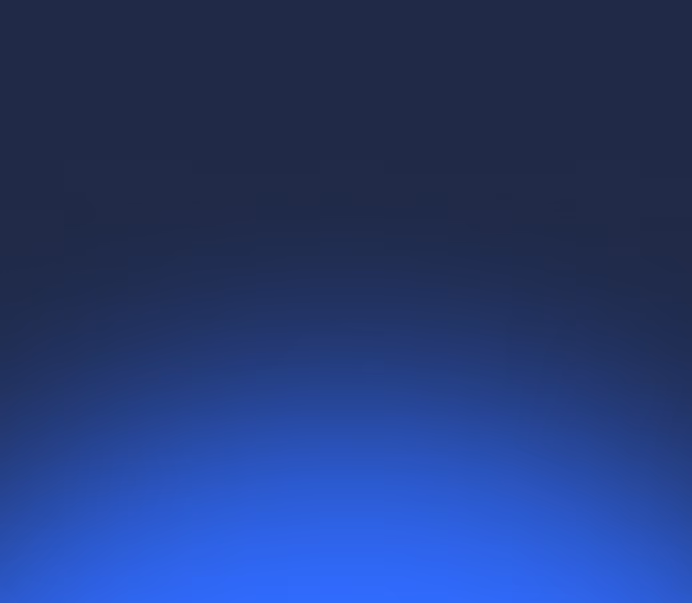 Dark blue gradient background with a curved pattern of small dots near the bottom.