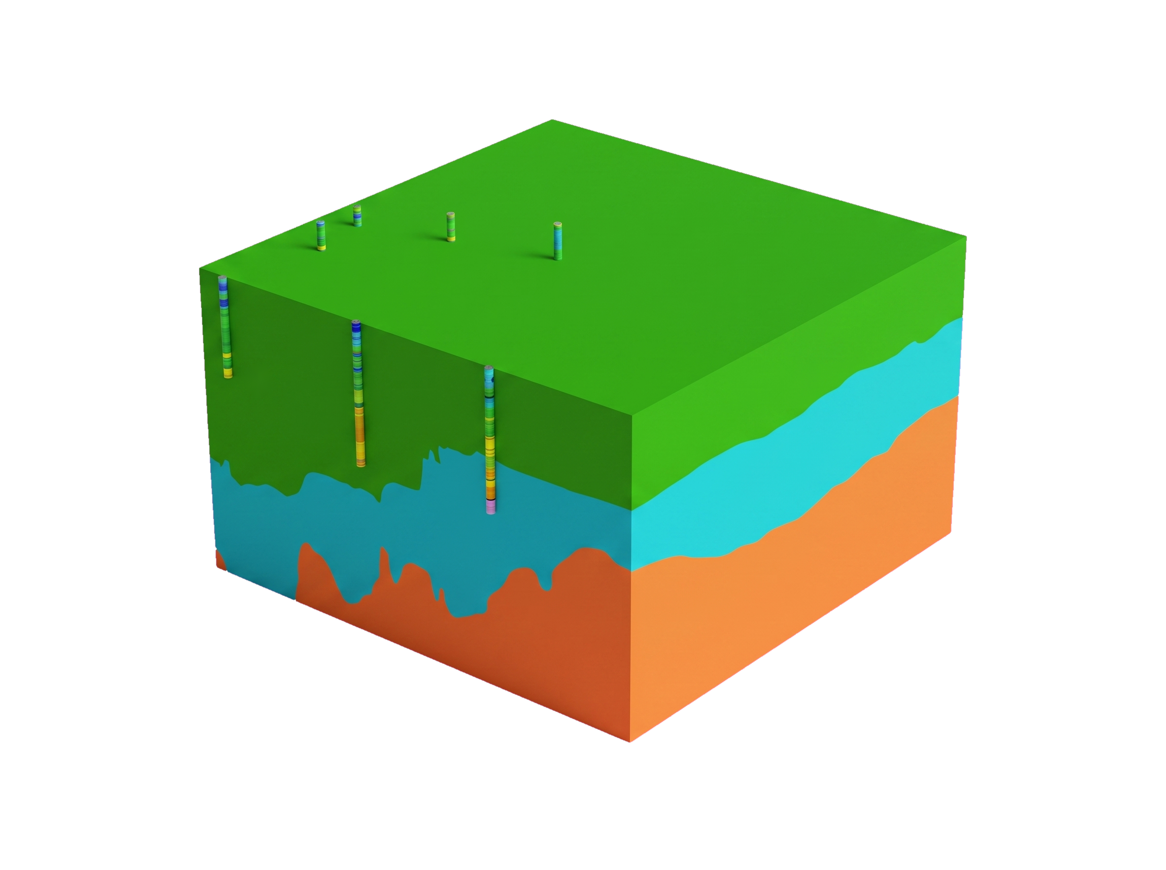Image of subsurface model of tailings dam site