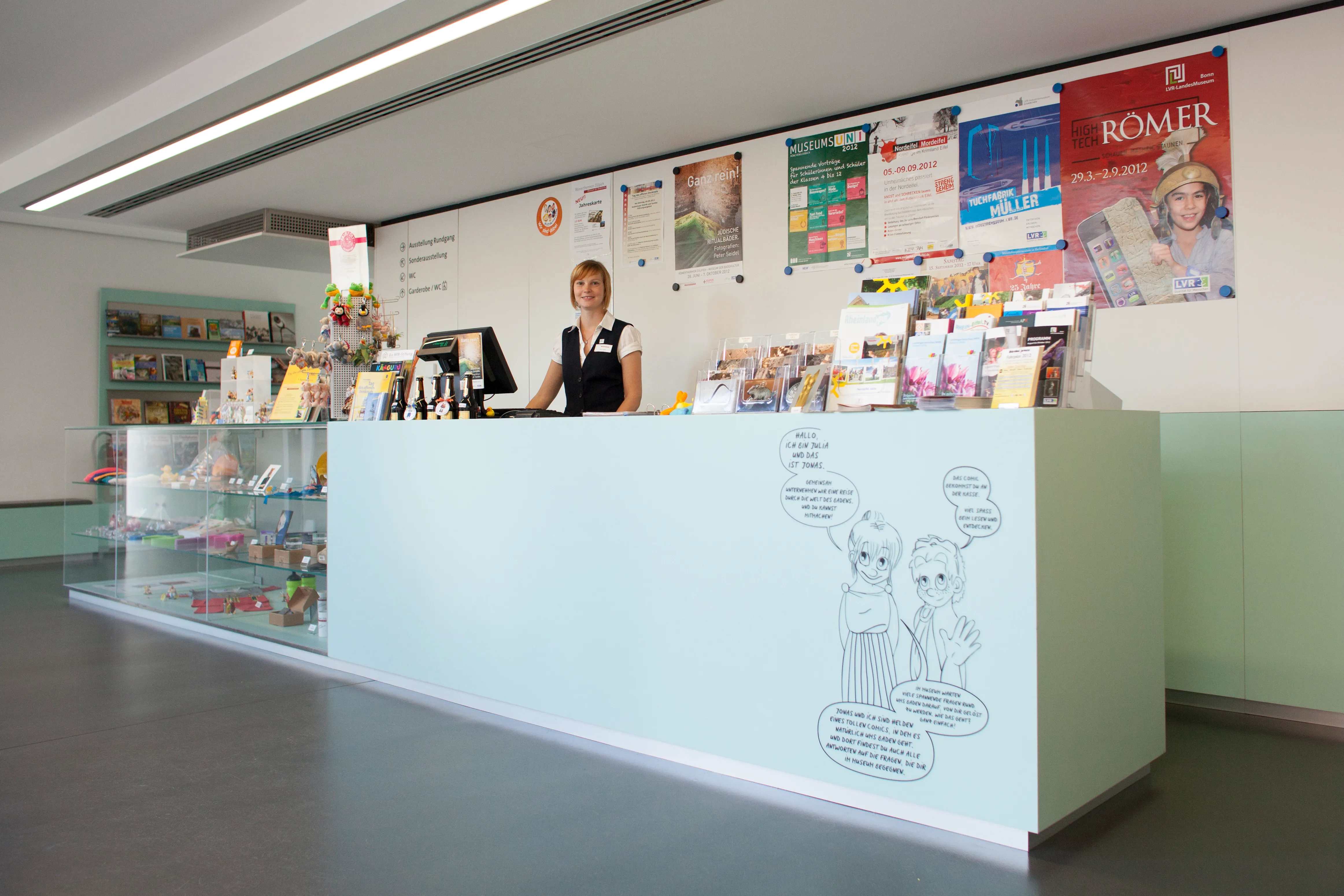 Team am Service- und Museumsshop der Römerthermen Zülpich