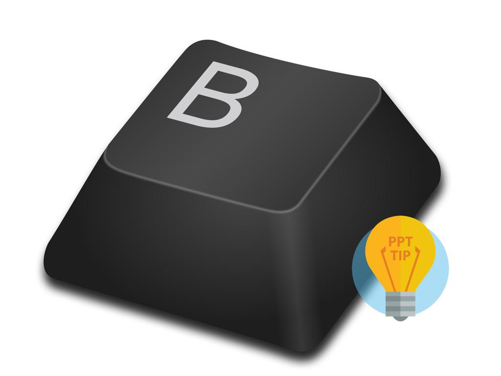 PowerPointtip: Gebruik de 'B' toets