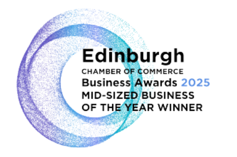 Edinburgh Chamber of Commerce Business Awards 2025 mid-sized business of the year winner logo.