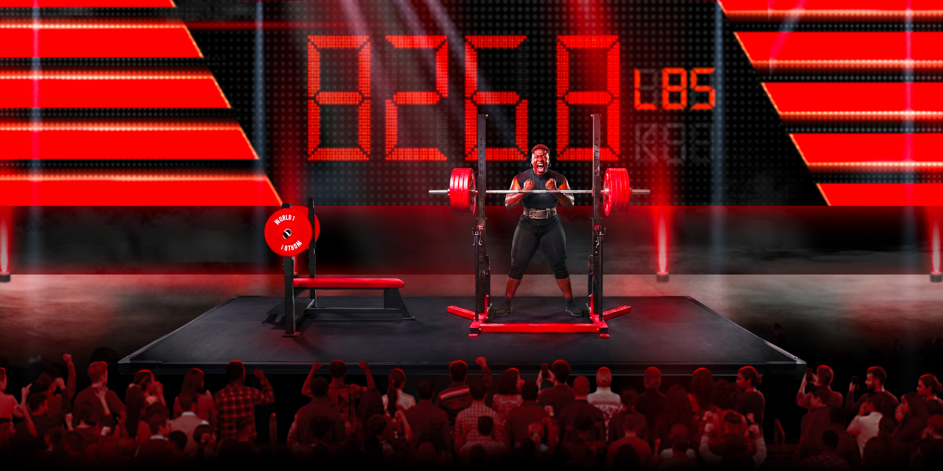 World 1 Championship Strongest woman athlete squat attempt