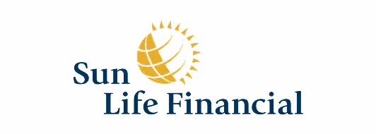 Sun Life Financial logo with stylized sun and globe icon to the left of the text.