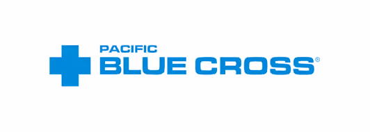 Pacific Blue Cross logo with a blue cross symbol and blue text on a white background.