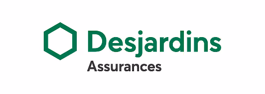 Desjardins Assurances logo with a green hexagon icon and text.