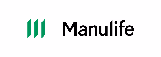 Manulife logo with three green vertical bars and the word Manulife in black text.