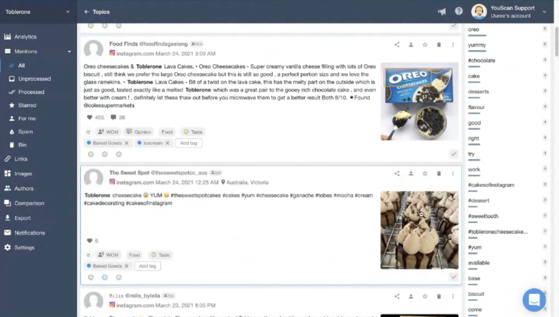 YouScan shows use cases to give you context