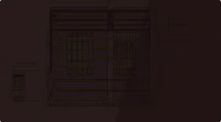 Dunkle technische Zeichnung mit Linien, Kästchen und Beschriftungen schwer lesbar.