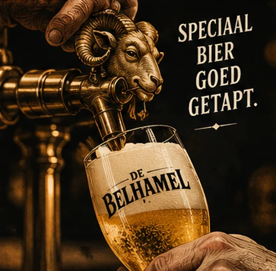 Gegraveerde poster: bijzondere bieren in glas, fles en blik