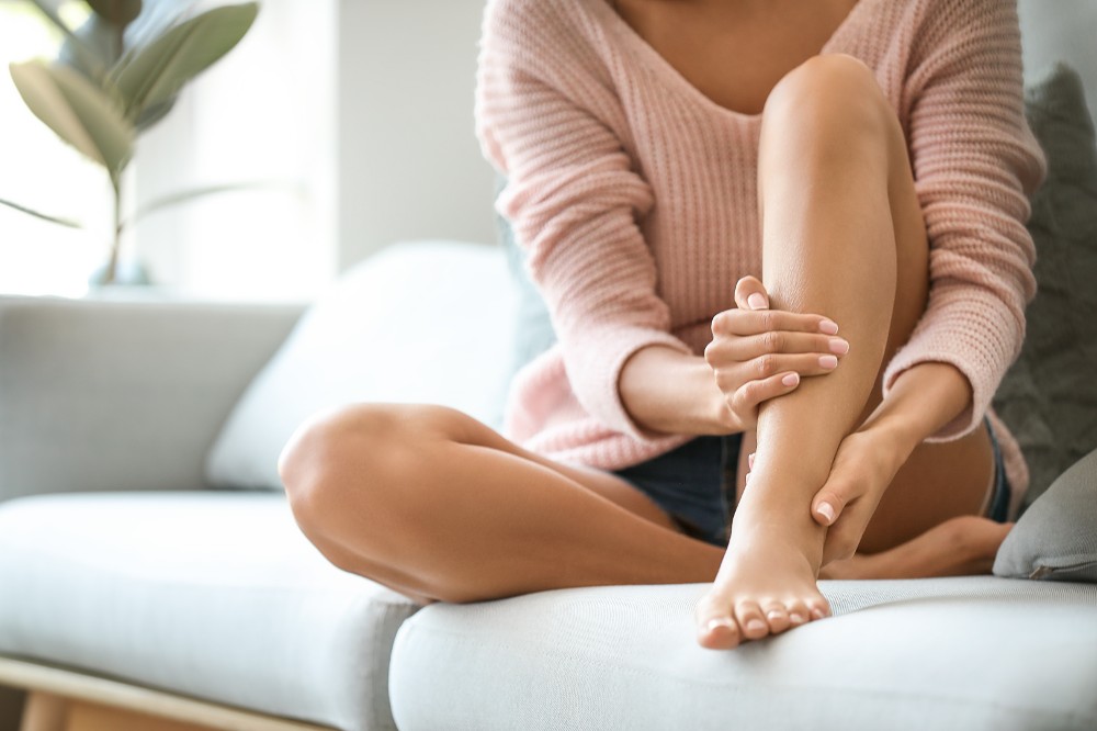 touching leg