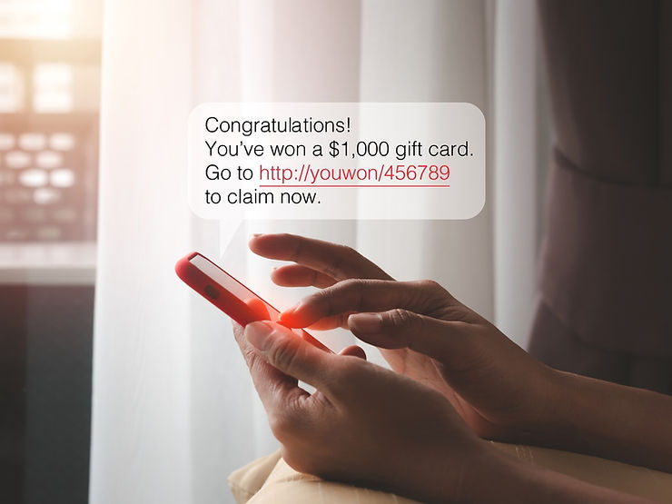 spam phone message to scam people