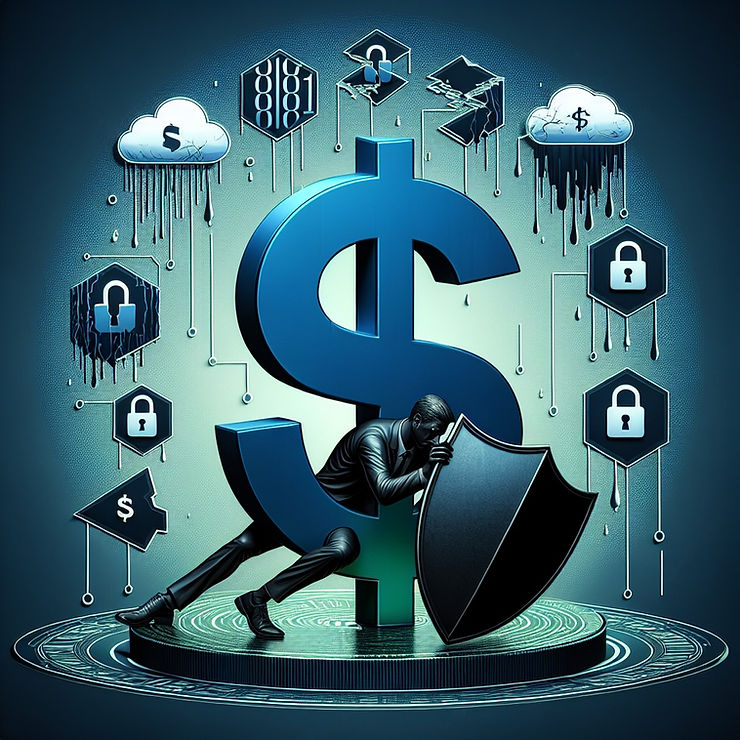man holding a shield with dollar sign 