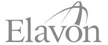 Elavon company logo with a stylized arc in blue above the 'v'.