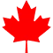 Red maple leaf icon centered on a white background.