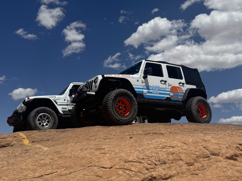 Jeep on Hells Revenge trail, Ride Along tour