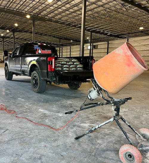 Johnson Plumbing Truck on Site