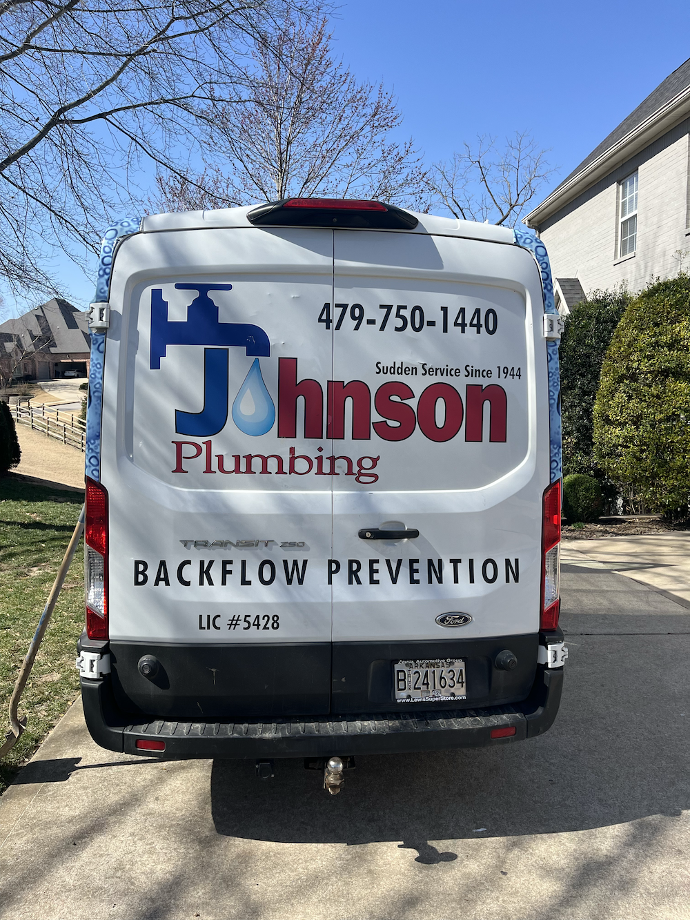 Johnson Plumbing truck