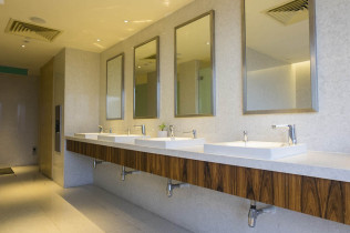 Johnson Plumbing working on a commercial project