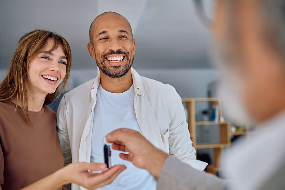 A real estate transaction with a couple.