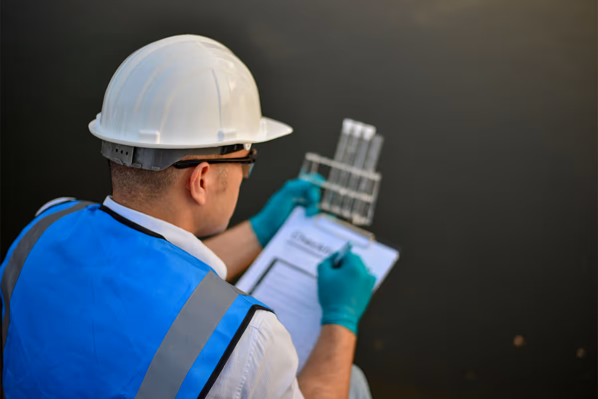 A professional conducting a survey.