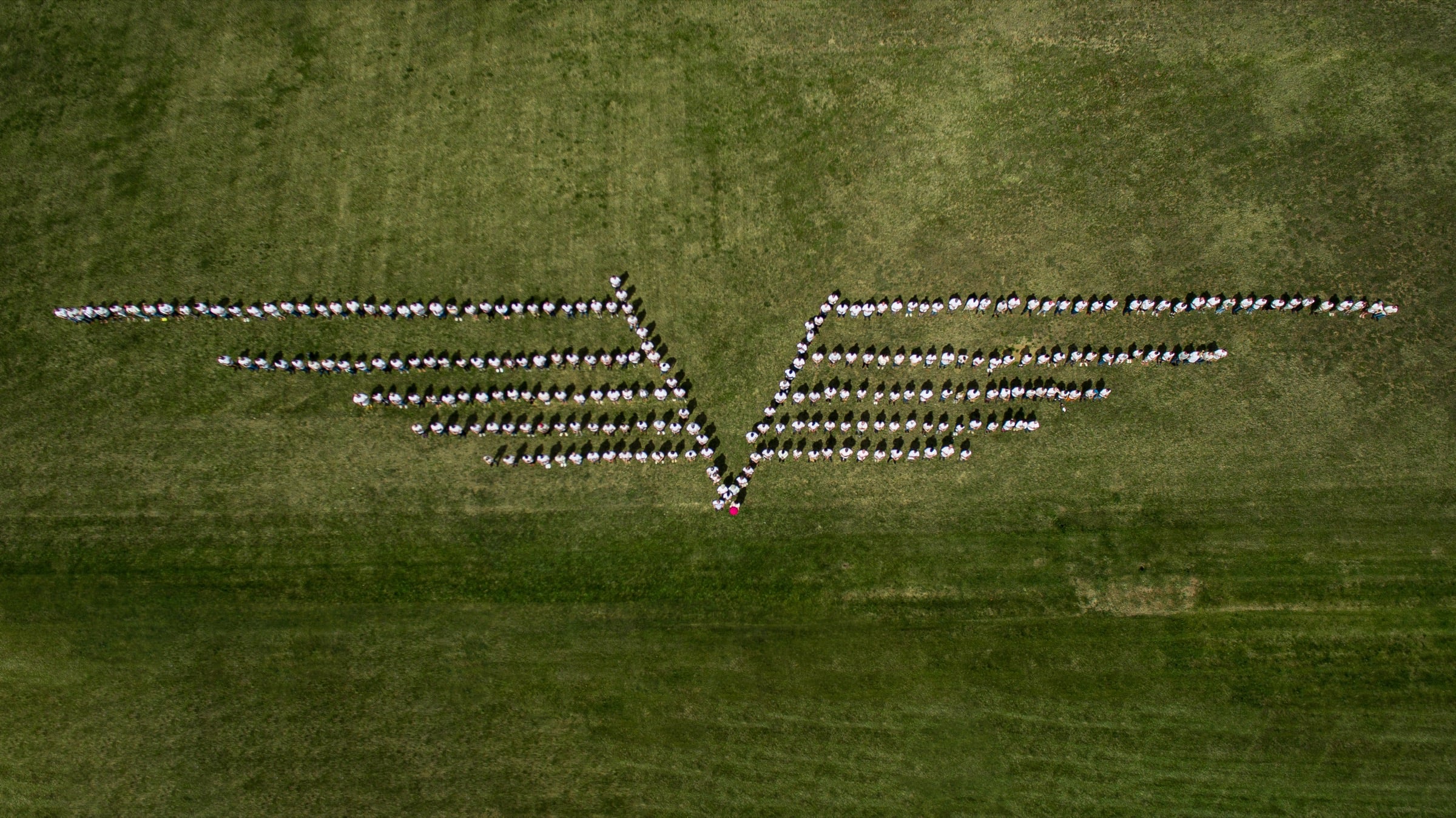 The Viewrail team gathered outside the Goshen, Indiana campus