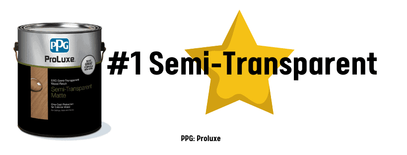 PPG Proluxe voted best semi-transparent deck stain