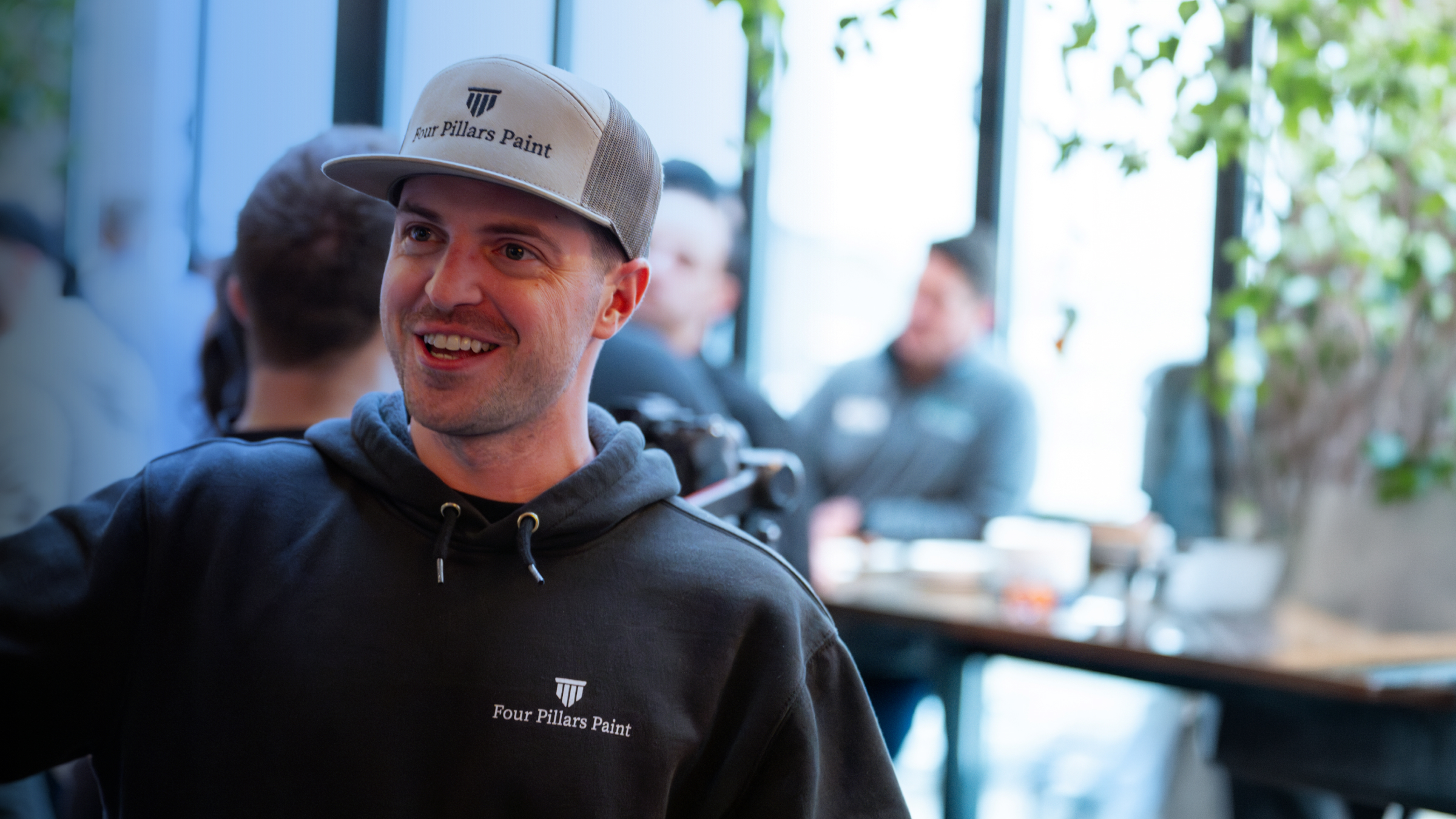 Painting company owner at an industry meetup