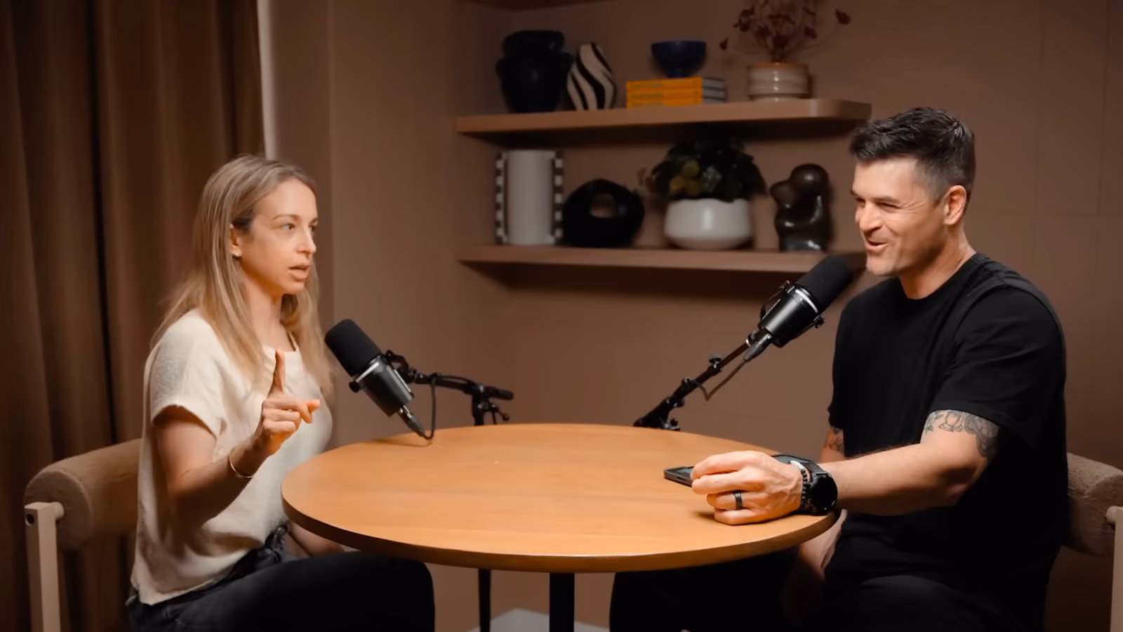 Dr. Becky Kennedy on a podcast.