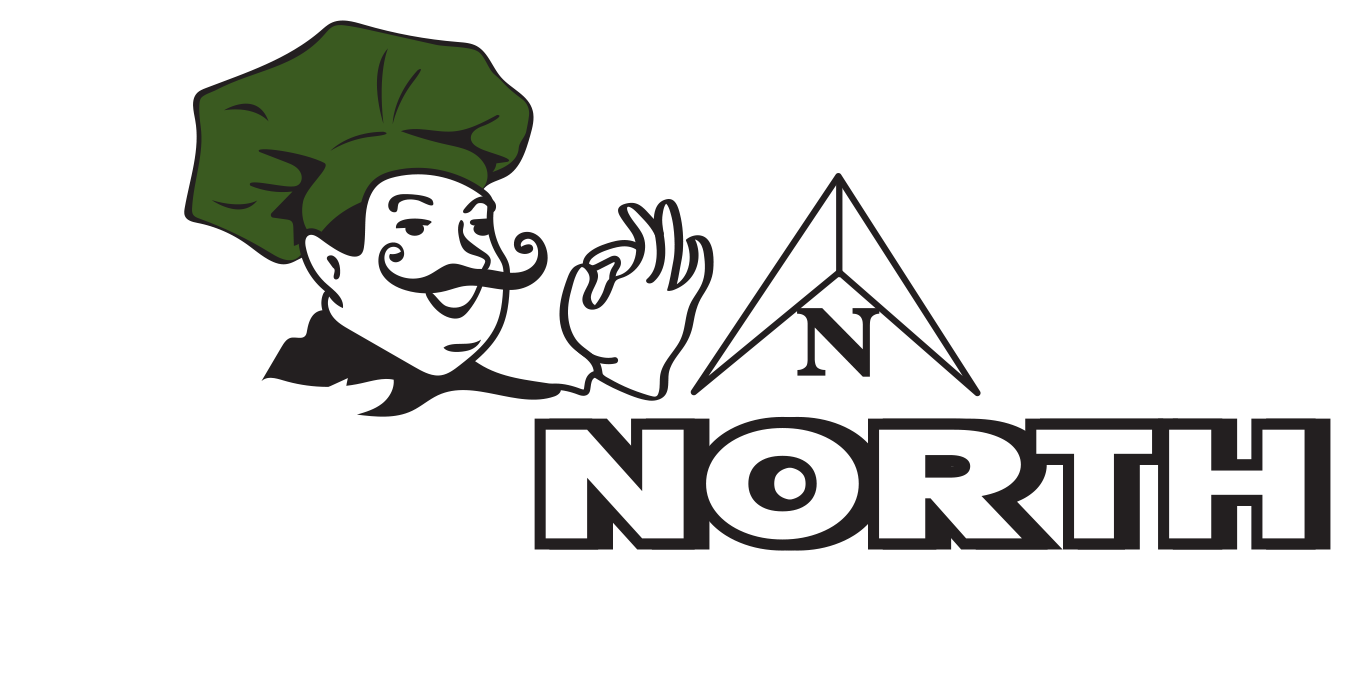 tasty pizza north horizontal logo in white