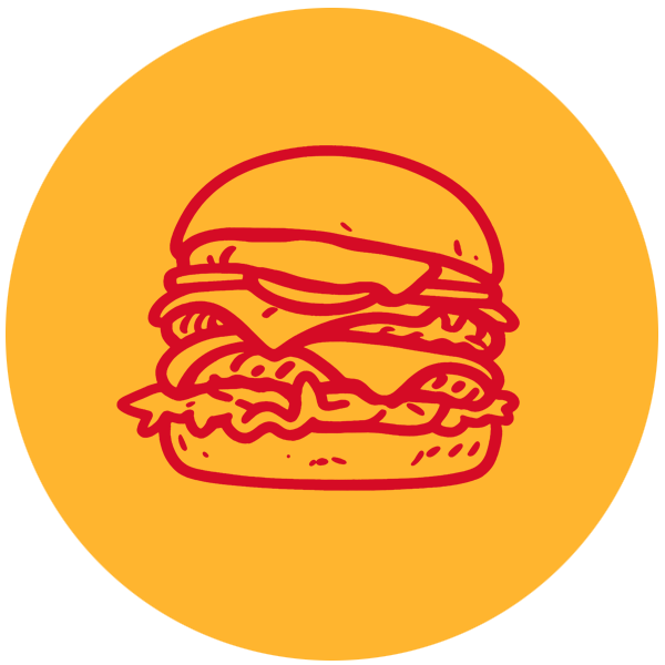hamburger line art icon