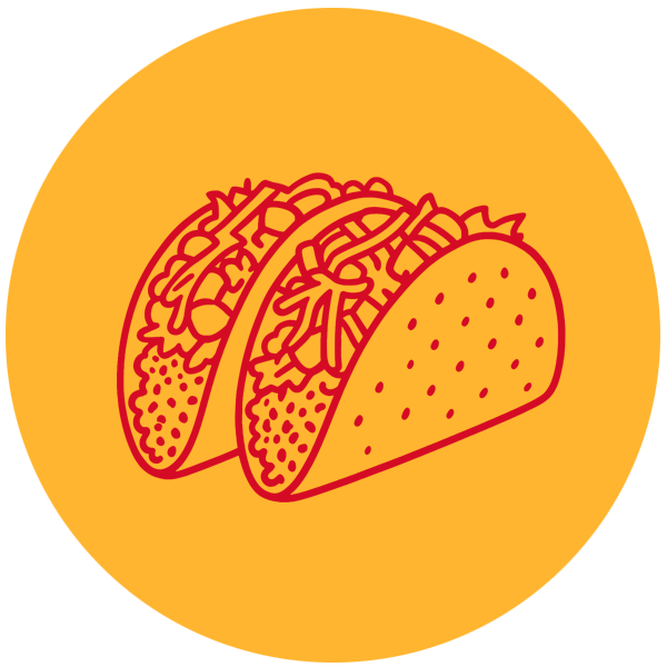 minnesota mexican taco line art icon