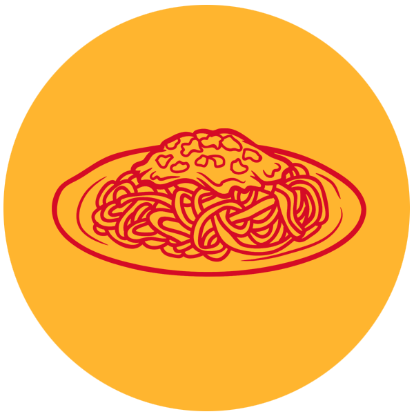 pasta line art icon