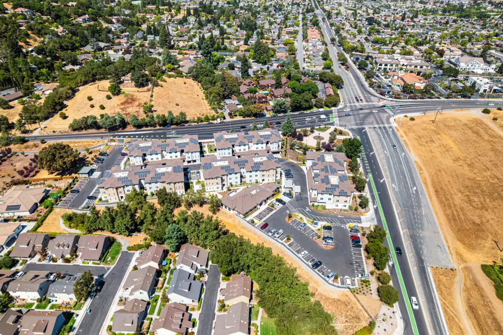 Aerial view of property